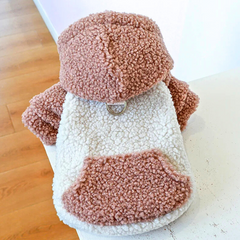Warm Berber Fleece Dog Hoodie for Small Pets