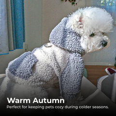 Warm Berber Fleece Dog Hoodie for Small Pets