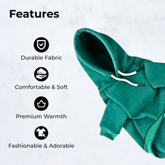Warm Fleece Dog Hoodie Vest for Small-Medium Pets