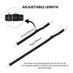 Dog & Pet Car Seatbelt — Reflective Bungee Safety Lead