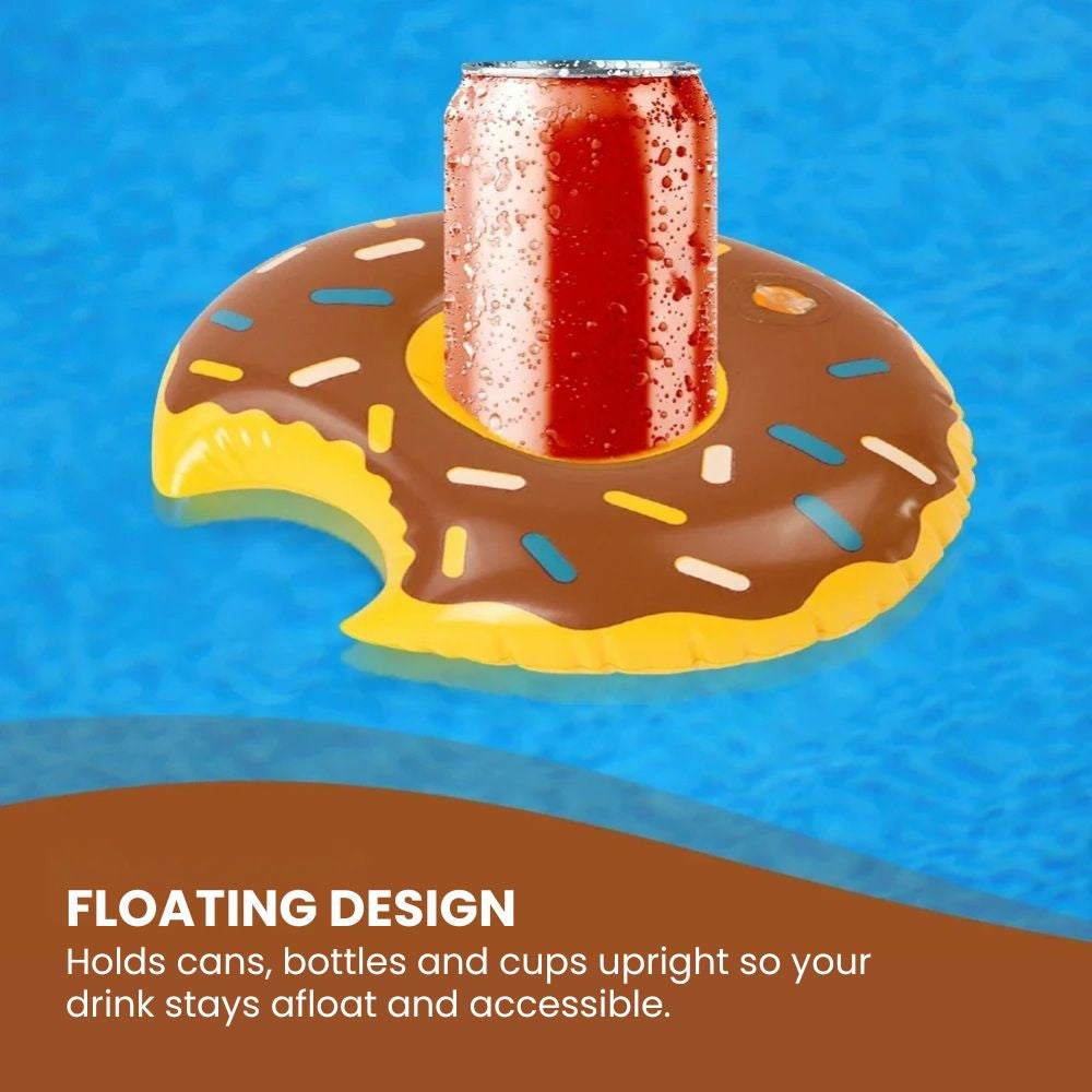 Donut Inflatable Drink Holder — Pool Float Coaster- floating design
