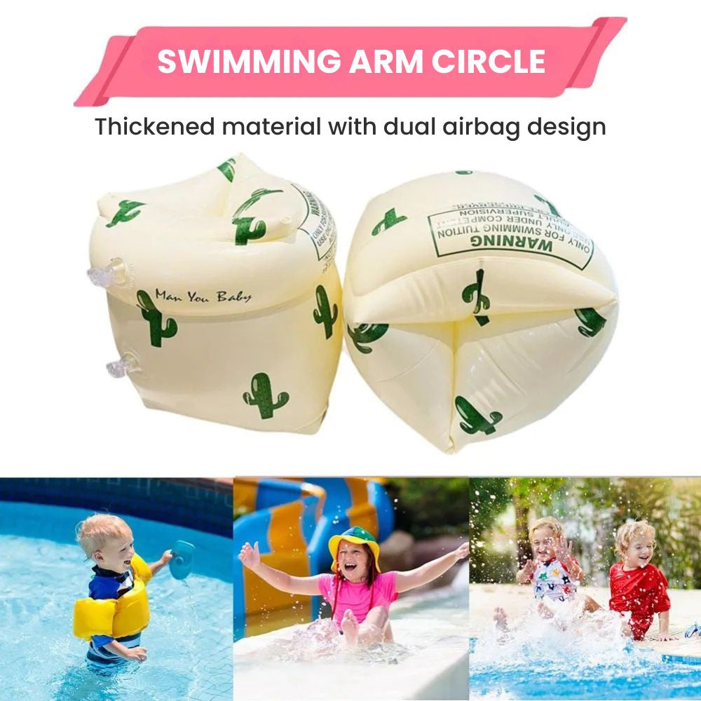 Double-Airbag Inflatable Pool Armbands — Kids & Adults arm circle