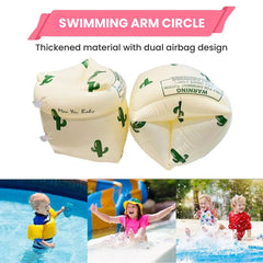 Double-Airbag Inflatable Pool Armbands — Kids & Adults arm circle