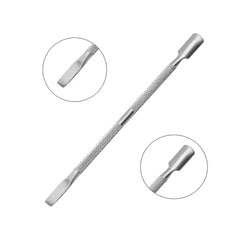 Double Ended Cuticle Pusher Nail Cleaner Stainless Steel