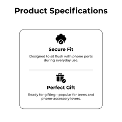 Cute Teddy Dust-Plug Phone Charm — Lightning & Type-C