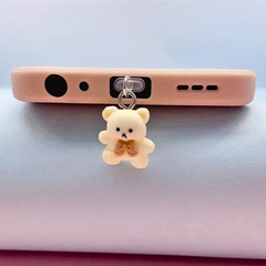 Cute Teddy Dust-Plug Phone Charm — Lightning & Type-C