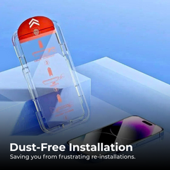 Dust Free Glass Protector iPhone 16 15 14 Pro Max