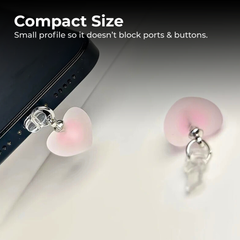 Gradient Heart Phone Dust Plug Charm