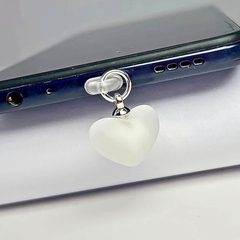 Gradient Heart Phone Dust Plug Charm