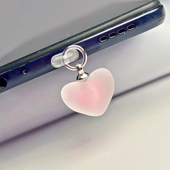 Gradient Heart Phone Dust Plug Charm