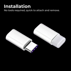 20pcs USB-C Dust Plug Protectors — Tethered Caps
