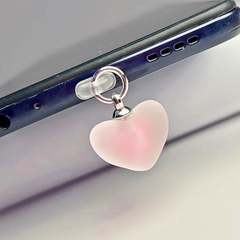Gradient Heart Phone Dust Plug Charm