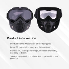 Dustproof Motocross Goggles with Full Face Off-Road Mask
