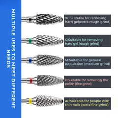 Tungsten Steel Nail Drill Bits Set for Manicure