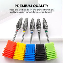 Tungsten Steel Nail Drill Bits Set for Manicure