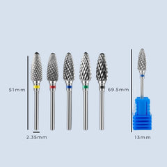 Tungsten Steel Nail Drill Bits Set for Manicure