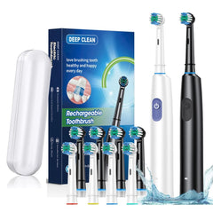 Electric Toothbrush for Adults with 8 Soft Brush Heads