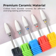 Electric Ceramic Nail Bits for Manicure & Pedicure