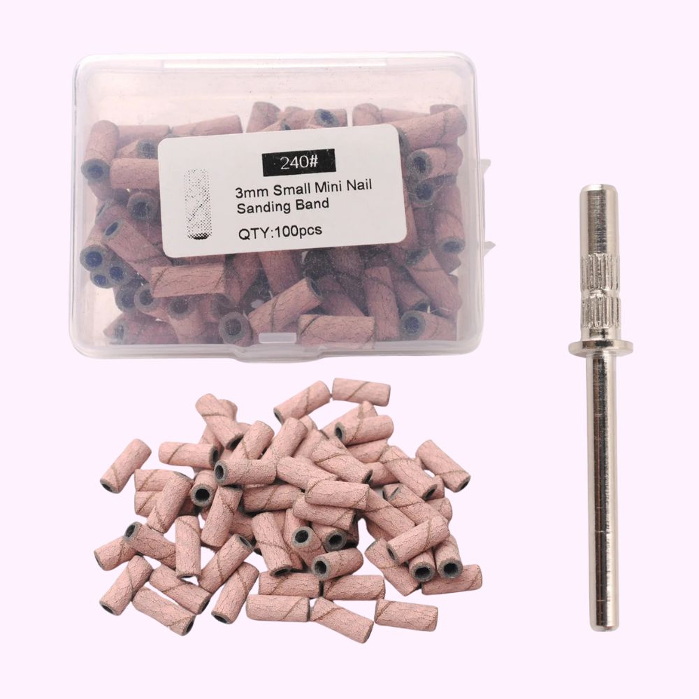 Electric Nail Drill Bits & Sanding Bands Set 100pcs
