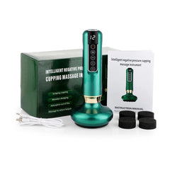 Electric Smart Cupping Therapy Massager with Heat - green