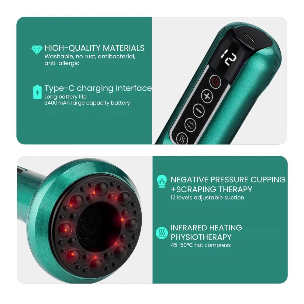 Electric Smart Cupping Therapy Massager with Heat - details