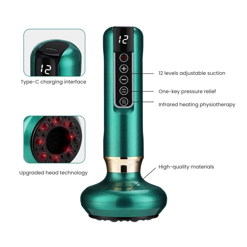 Electric Smart Cupping Therapy Massager with Heat - features