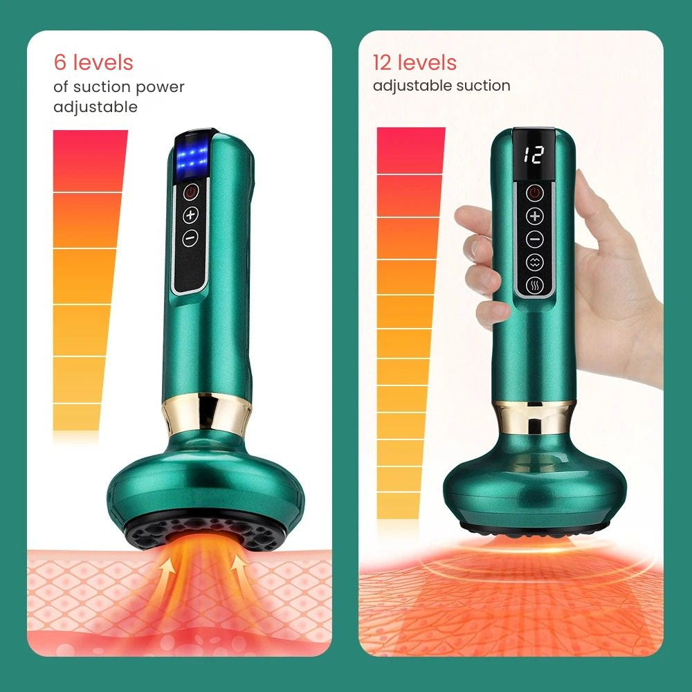 Electric Smart Cupping Therapy Massager with Heat - levels