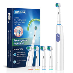 Electric Toothbrush for Adults with 8 Soft Brush Heads