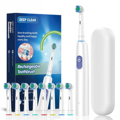 Electric Toothbrush for Adults with 8 Soft Brush Heads