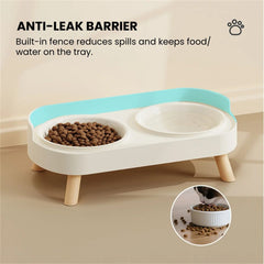 Elevated Double Pet Bowl – Stainless Removable & Non-Slip