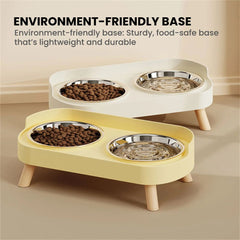 Elevated Double Pet Bowl – Stainless Removable & Non-Slip