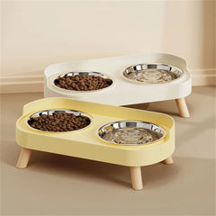 Elevated Double Pet Bowl – Stainless Removable & Non-Slip
