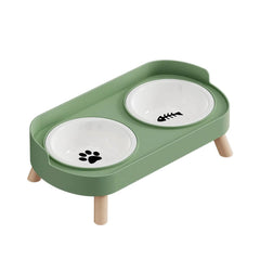 Elevated Double Pet Bowl – Stainless Removable & Non-Slip