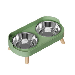 Elevated Double Pet Bowl – Stainless Removable & Non-Slip