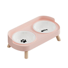Elevated Double Pet Bowl – Stainless Removable & Non-Slip