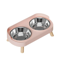 Elevated Double Pet Bowl – Stainless Removable & Non-Slip