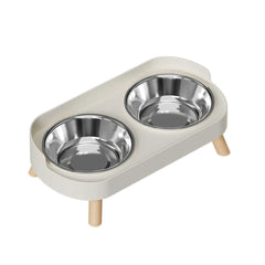 Elevated Double Pet Bowl – Stainless Removable & Non-Slip