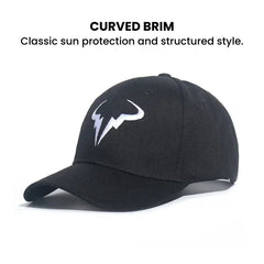 Embroidered Bull Logo Baseball Cap — Unisex Cotton