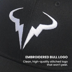 Embroidered Bull Logo Baseball Cap — Unisex Cotton