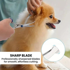 Ergonomic Pet Grooming Scissor — 7.5" Stainless - sharp blade