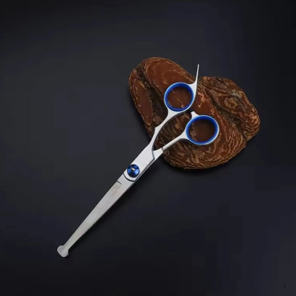 Ergonomic Pet Grooming Scissor — 7.5" Stainless - straight scissor