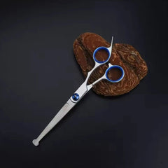 Ergonomic Pet Grooming Scissor — 7.5" Stainless - straight scissor