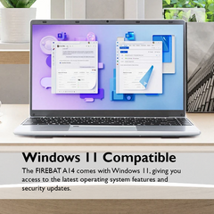 FIREBAT A14 Laptop Intel N5095 16GB RAM 1TB SSD FHD Slim