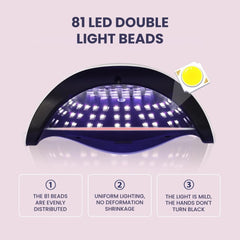 Fast Drying 380W UV LED Nail Lamp for All Gel Polish Types