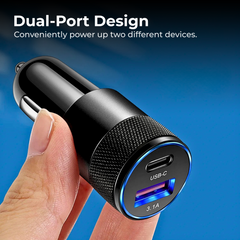 3.1A USB-C Car Charger Fast Charging Adapter for Phones