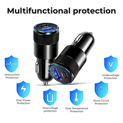 3.1A USB-C Car Charger Fast Charging Adapter for Phones