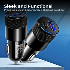 3.1A USB-C Car Charger Fast Charging Adapter for Phones