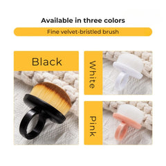 Finger Ring Manicure Dust Brush - Soft & Dense