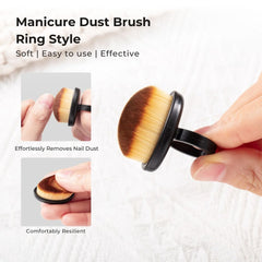 Finger Ring Manicure Dust Brush - Soft & Dense