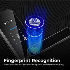 Smart Fingerprint Door Lock with Tuya App & Keypad